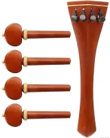 Cello accessory set Acura Meister Preciso CS-OSHL722 - Preciso grade 4/4 cello accessory set of boxwood with boxwood trim. Hill pegs and Hill tailpiece