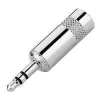 ST231L Разъем кабельный «стерео» 1/8” (3,5 мм.) jack, корпус хром, под кабель 2-6мм., Seetronic