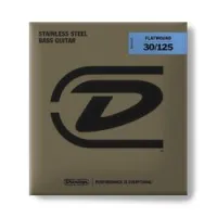 Dunlop dbfs30125 stainless steel flatwound  струны для 6 стр. бас-гитары, long scale, 30-125