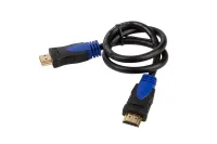 Кабель HDMI Wize [WAVC-HDMI-10M] 10 м, v.2.0b, 19M/19M, 4K/60 Hz 4:2:0/30 Hz 4:4:4, 28 AWG, HDCP 1.4, HDCP 2.2, Ethernet, позол.разъемы, экран, черный, эргономичный коннектор синего цвета, пакет