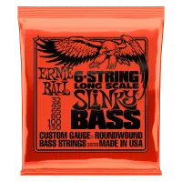 Ernie Ball 2838 струны для 6-струнной бас-гитары Nickel Wound Bass Long Scale Slinky 6 (37 1/4andquot;) (32-45-65-80-100-130)