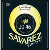Savarez h50l  hexagonal explosion light, струны для электрогитары 10-46, никелевое покрытие