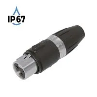 Seetronic SCWF3-67- Кабельный разъем XLR 3-pin (розетка) для наружного применения (IP67), на кабель диаметром 5–8 мм, под пайку, серебристый