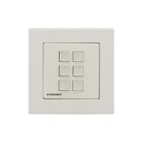 Kramer RC-306/EU-80/86(W)- Панель управления универсальная с 6 кнопками с PoE, исполнение для Европы