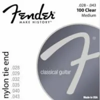 FENDER NYLON ACOUSTIC STRINGS 100 CLR/SLVR TIE END 028-.043 струны для классической гитары, нейлон