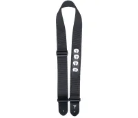 Perri's NWSHN-7114 - Ремень для гитары, Серия PICK POCKET, Материал: полиэстер, Рисунок: отсутствует, Цвет: чёрный, Ширина ремня: 5 см, Длина: 99 - 14