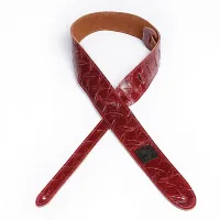 20LDP02 Diamond Plate Кожаный ремень для гитары, красный, тиснение, Planet Waves