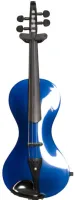 Electric violin Skyinbow S1TB - Профессиональная 4 струнная электрическая скрипка S1. Цвет корпуса - прозрачный синий.