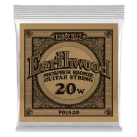 Ernie Ball 1820  струна одиночная для акустической гитары, Серия Earthwood, Калибр: 20, Сердцевина: шестигранник; сталь, покрытая латунью, Обмотка:
