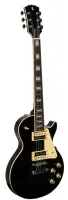STAGG SEL-STD BLK - электрогитара, 22 лада, Les Paul, корпус: красное дерево, гриф: красное дерево, вклееный, накладка: палисандр, звукосниматели: HH, регулировки: 2х громкость, 2х тон, 3х позиционный переключатель, цвет: чёрный