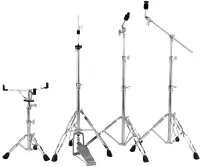 Hardware set Pearl HWP-830 - 830 Series drum kit hardware: chain-drive hi-hat stand, chain pedal, cymbal stand and boom stand, snare drum stand with Uni-Lock tilter