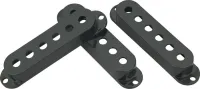 DIMARZIO VINTAGE STRAT PICKUP COVER SET DM2000BK комплект пластиковых крышек для звукоснимателей типа single, 3 шт, цвет чёрный