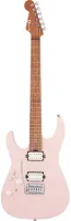 CHARVEL Pro-Mod DK24 HH 2PT CM LH Satin Shell Pink электрогитара леворукая, цвет - розовый