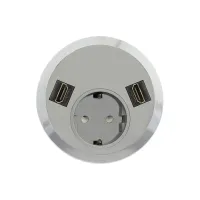 ABL 2F220109- Встраиваемая розетка серии Port El с 2xHDMI, серая