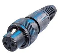 Neutrik NC3FX-SPEC Разъем XLR кабельный, 3 контакта, гнездо, фиксатор шестигранным ключом, черный