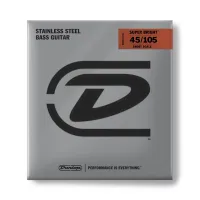 DBSBS45105S Super Bright Комплект струн для бас-гитары, нерж.сталь, Short Scale, 45-105, Dunlop