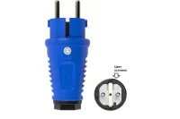 PCE Вилка кабельная 16A/250V/2P+E/IP54 корпус черный, маркер синий 0511-sb