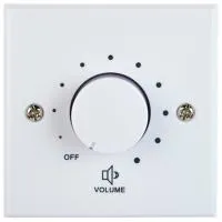 Cloud CVC-60 Настенный регулятор громкости, 100 В линия, до 60 Вт, 10-шаговое ослабление, положение OFF, крепление 1Gang UK, цвет белый.