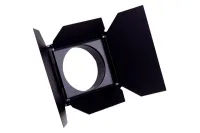 ETC Barn door, 4-leaf with short extension ring, 190mm (7.5 in) Кашетирующие шторки для прожектора ETC серий Desire Fresnel, fos/4 Fresnel, S4 Fresnel, S4 LED Fresnel Adapter, S4 (S4WRD) PAR/PARNel. Свободное вращение модуля шторок. Количество шторок – 4.