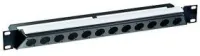 Neutrik NZP1RU-12 Рэковая панель высотой 1U для установки 12 разъемов D-типа под углом 30 град. в шк