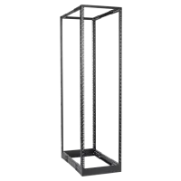 Caymon DPR942/B Стойка телекоммуникационная с открытой рамой 19". Материал сталь. Регулируемая по глубине вертикальная опора. Монтажная высота 42U. Габаритные размеры, мм (Ш x В x Г): 514 x 2006 x 560-1020.  Масса 24,5 кг. Цвет черный (RAL9004).