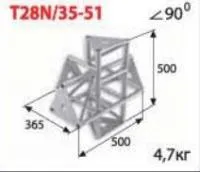 ИМЛАЙТ T28N/35-51 Стыковочный узел для 5-ти ферм под 90 градусов, d28х2 \ d16х2мм.