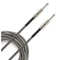 Planet waves pw-bg-20bg  шнур гитарный custom jack-jack, нейлоновая оплётка, 6,01 м, чёрно-серый