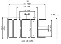 Euromet 11654 - Настенное крепление для LCD/плазм. панели весом до 120 кг. VESA стандарт, цвет антрацит