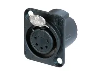 Neutrik nc5fd-lx-bag панельный  разъем  xlr female 5 контактов с дополнительной защитой от rf помех,черненый корпус