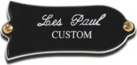 GIBSON TRUSS ROD COVER, LES PAUL CUSTOM BLACK крышка анкера с надписью, цвет черный