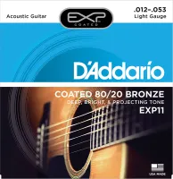 EXP11 COATED 80/20 Струны для акустической гитары Light12-53 D`Addario