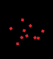 Конфетти бумажное 6х6мм красное
