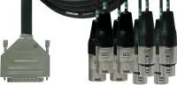Cordial CFD 5 DFMT цифровой кабель D-Sub/4xXLR female+4xXLR male, 5,0 м, черный