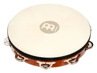 MEINL TAH1AB TRADITIONAL GOAT-SKIN WOOD TAMBOURINE, STEEL JINGLES тамбурин с мембраной, цвет коричневый