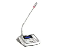 GONSIN TL-VXCB4200 S Микрофонная консоль председателя с функцией синхроперевода и голосования. Поддержка IC-карт регистрации. ЖК дисплей. Встроенный динамик. Регулятор громкости и выход для наушников, выход для записи. Цвет- серебристый.