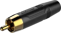 ROXTONE RF2CS-BG-BK Разъем 1шт. RCA "Тюльпан" с черным маркером 1шт. Упаковывается по 2 шт в блистере(красный+черный)