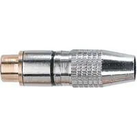 QUIK LOK F234-BK Nickel plated phono socket red