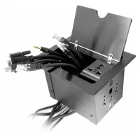Qtex MDM-440- Настольный модуль кабельных подключений с откидной крышкой