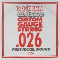 Ernie Ball 1226 струна для электро и акустических гитар. Никель, калибр .026
