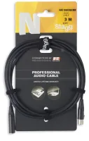 STAGG NAC3MXFMXMR - аудио кабель мини XLR- мини XLR, 3 м, черный