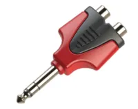 ROXTONE RPAN330 Переходник 6,3mm stereo Male Jack - 2xRCA Female