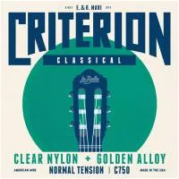 Струны для классической гитары la bella criterion c750 - дисканты из прозрачного нейлона и басы с обмоткой золотистым сплавом. среднее натяжение
