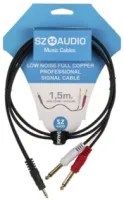 SZ-Audio Jack 3,5 - 2X Jack 6,3 1.5m - Y-кабели