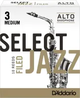 D`ADDARIO WOODWINDS RSF10ASX3M Select Jazz Filed Alto Saxophone Reeds, 3M, 10 BX трости для альт саксофона, размер 3, средние, 1