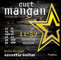 CURT MANGAN 80/20 Bronze 11-52 12-String струны для 12-струнной акустической гитары