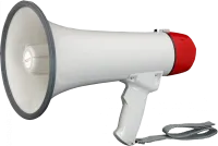 SVS Audiotechnik MG-15 Мегафон с функцией записи 20 секунд, встроенным микрофоном, функцией сирены