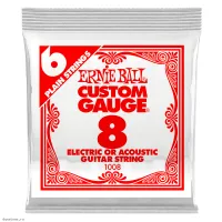 ERNIE BALL 1008 Plain Steel .008 - Струна одиночная для акустической и электрогитары