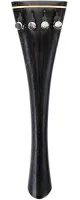 Cello tailpiece Acura Meister Ultimo CT-OTR52R - Grade Ultimo ebony round tailpiece with boxwood saddle and fine tuners for 4/4 cello