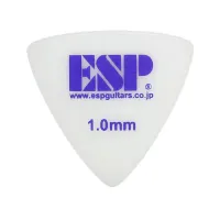#21 PICK TRI WH медиатор c логотипом ESP, толщина 1.0 мм, белый, бренд ESP.