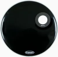 Evans bd22remad  emad resonant black 22" перед. пласт для бас бар. с отверстием 5", однослойн. черный